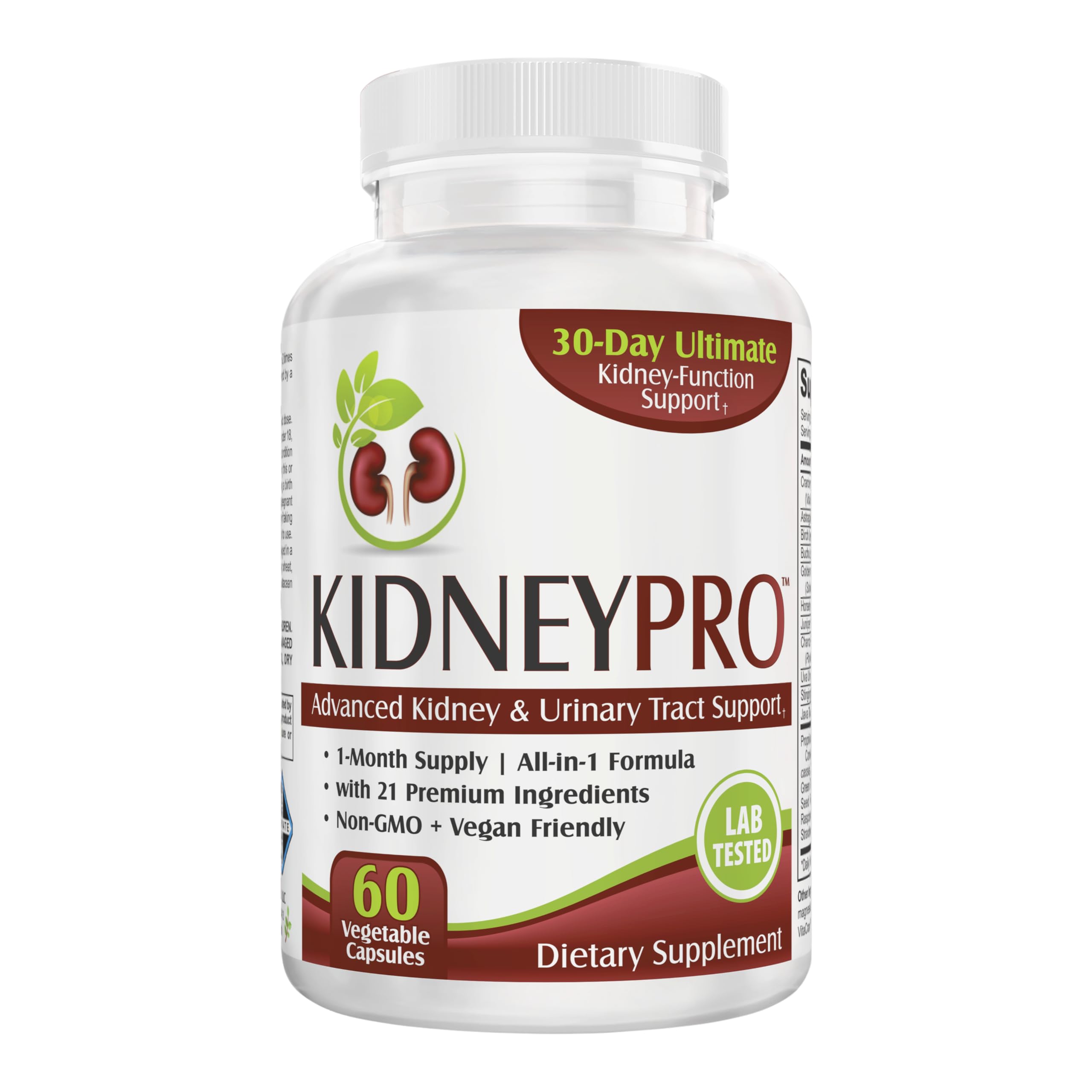 support use Supplements KidneyPRO bottle with a glass of water