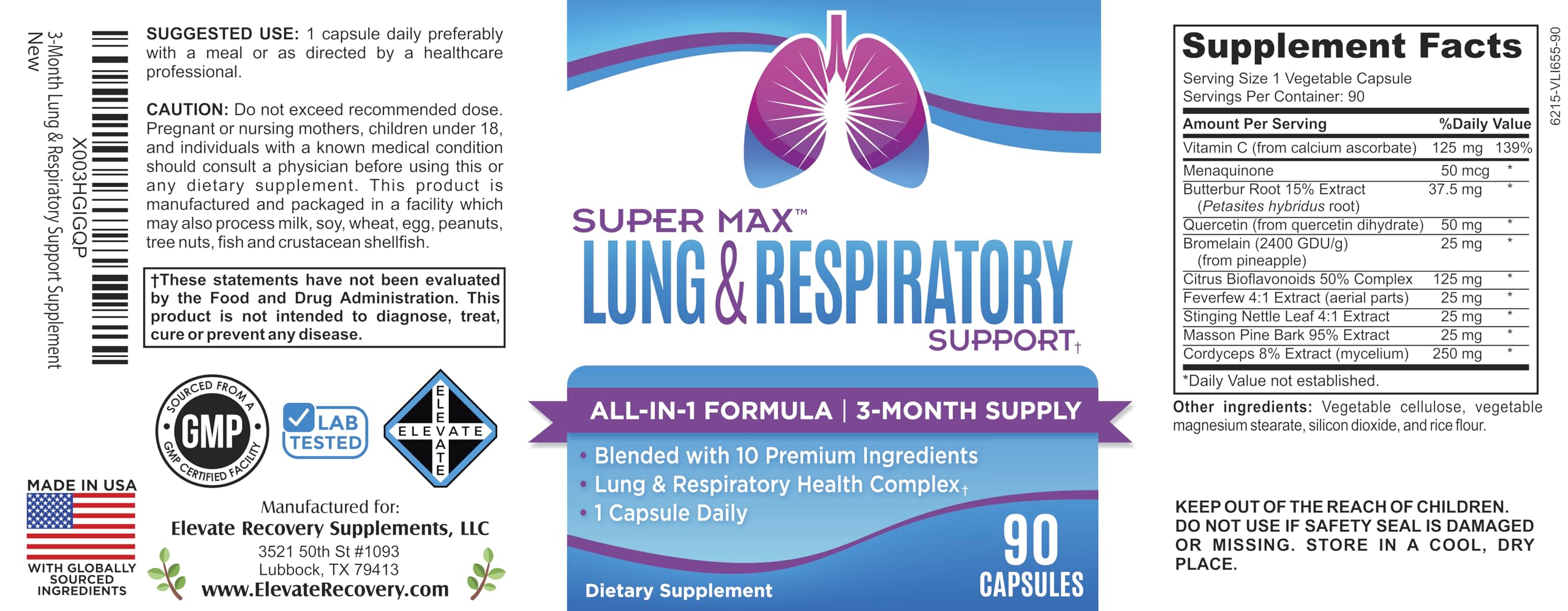 support use Supplements SuperMax Lung Support with a measuring spoon