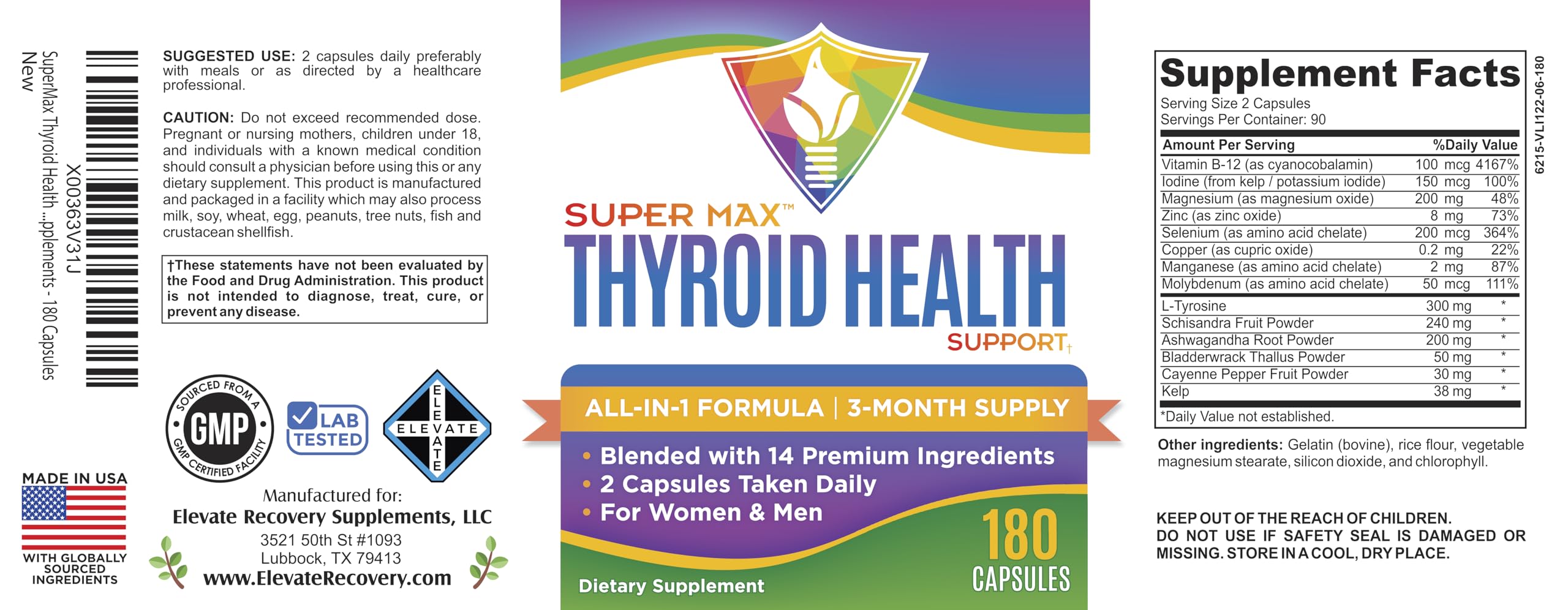 support use Supplements Thyroid Support on a wooden table
