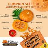 SUPRANOURISH Pumpkin Seed Oil Softgels with a glass of water