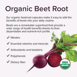 Sur Beet Root Powder Capsules with water glass