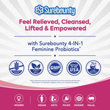 Surebounty 4-IN-1 Feminine Probiotic capsule bottle back view
