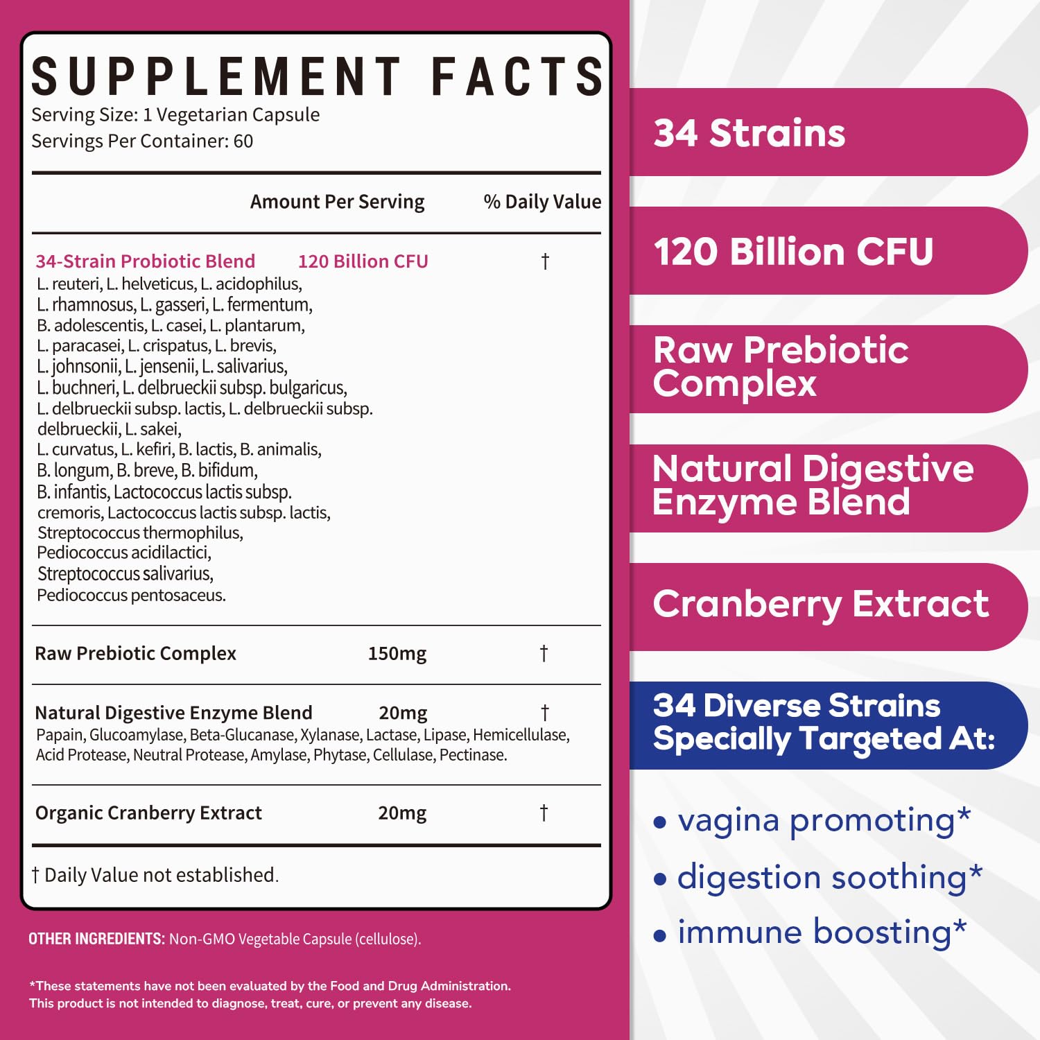 Surebounty 4-IN-1 Feminine Probiotic capsule close-up