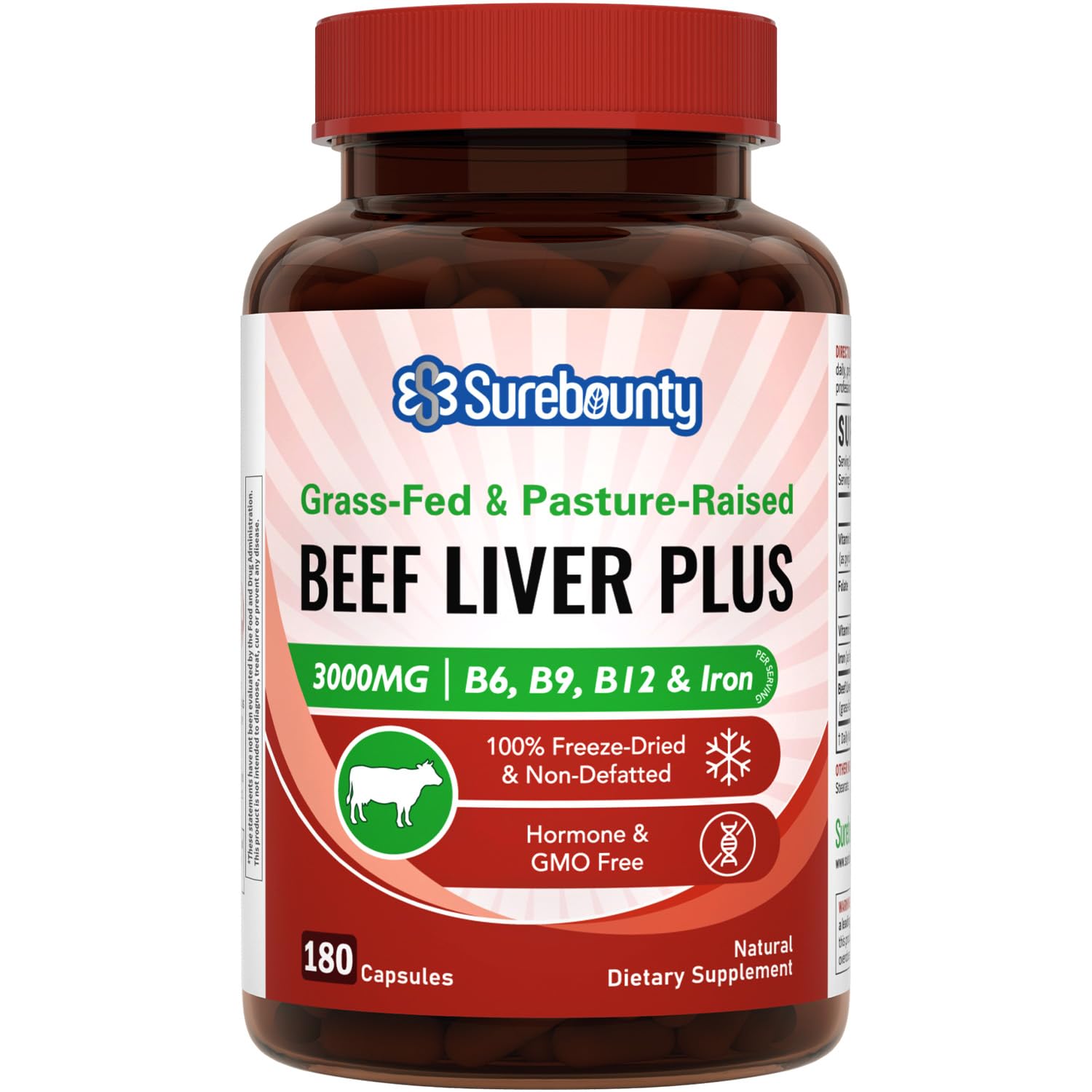 Surebounty Beef Liver Plus Capsules front view