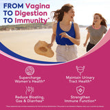Surebounty Feminine Probiotic capsules on a wooden table