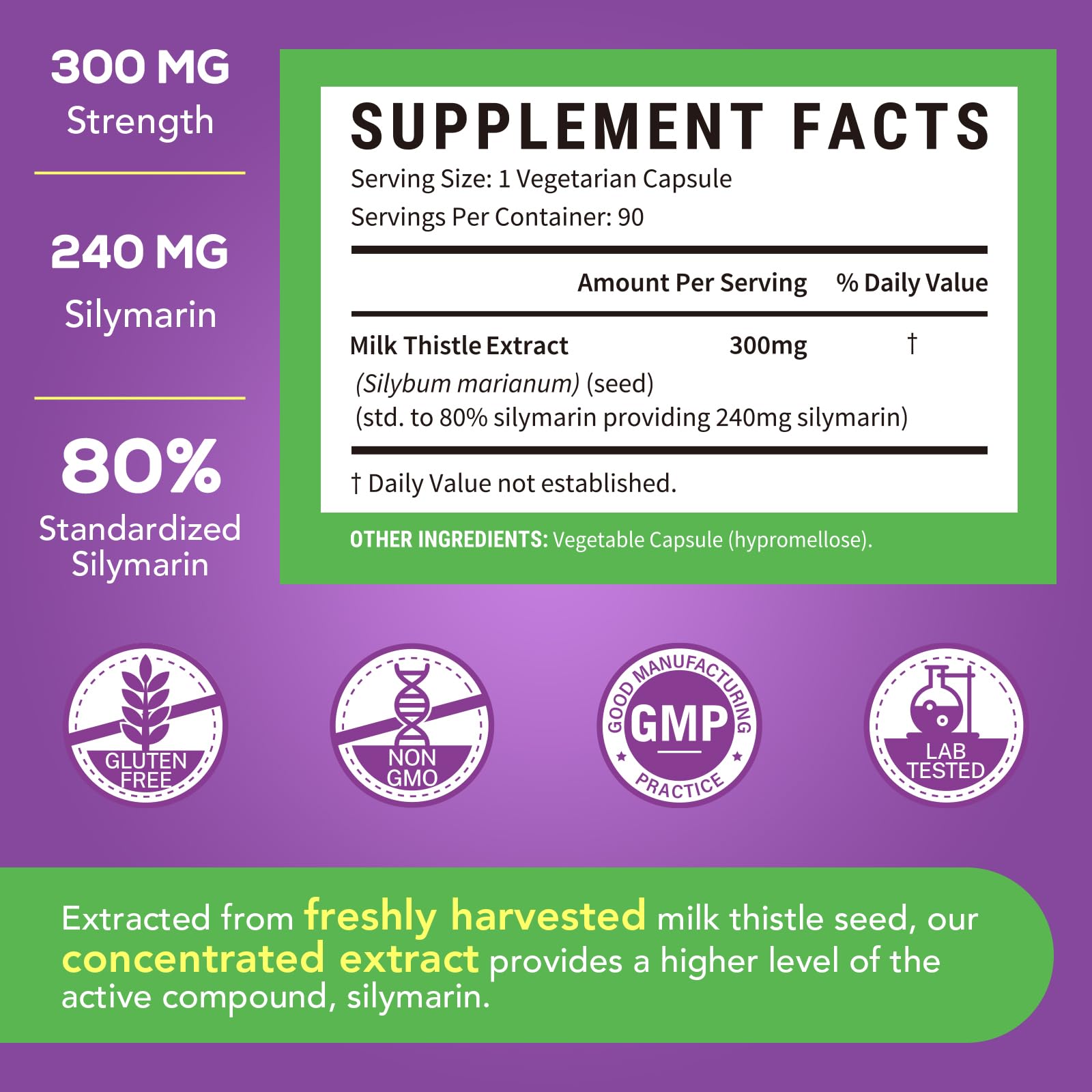 Surebounty Milk Thistle ingredients list