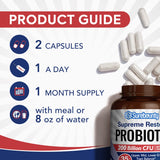 Surebounty Probiotic Capsules opened bottle showing capsules