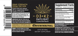 Surthrival Vitamin D3 & K2 Supplement with olive oil and peppermint