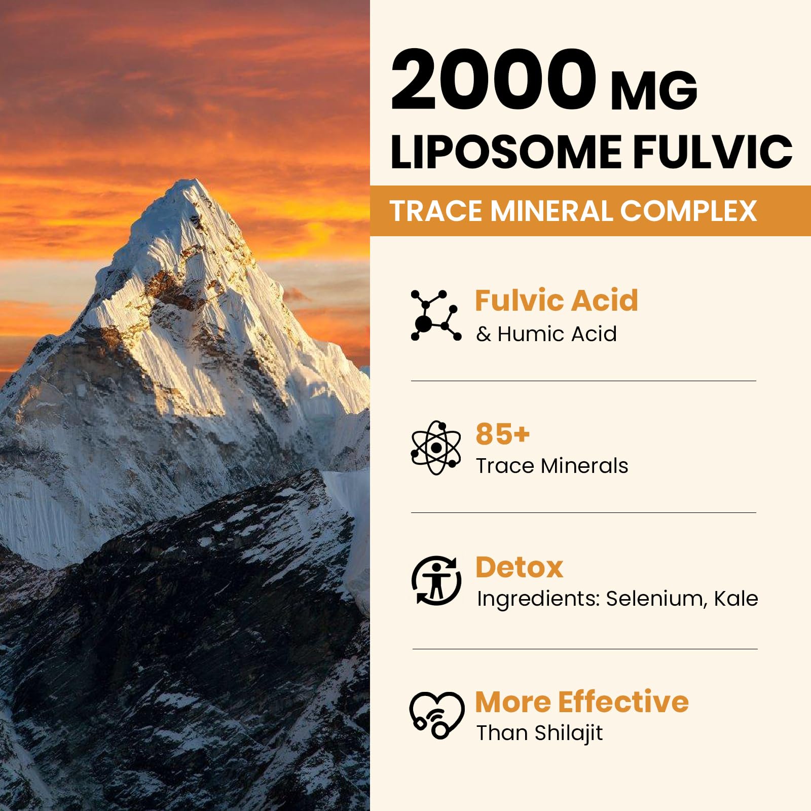 Susatentar Fulvic Acid Supplement 600mg with packaging