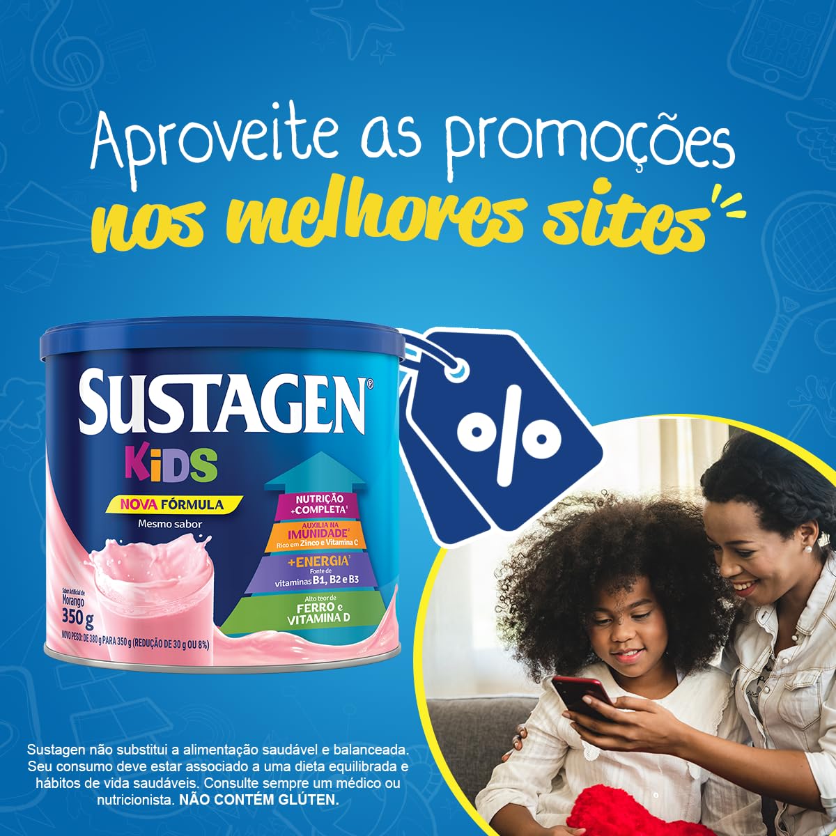 Sustagen Kids Strawberry Supplement 380g back view