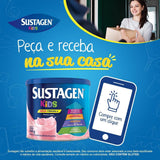 Sustagen Kids Strawberry Supplement 380g with glass of mixed drink