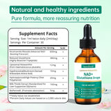 SustainWell Liposomal NAD+ Glutathione Liquid Drops on a kitchen counter