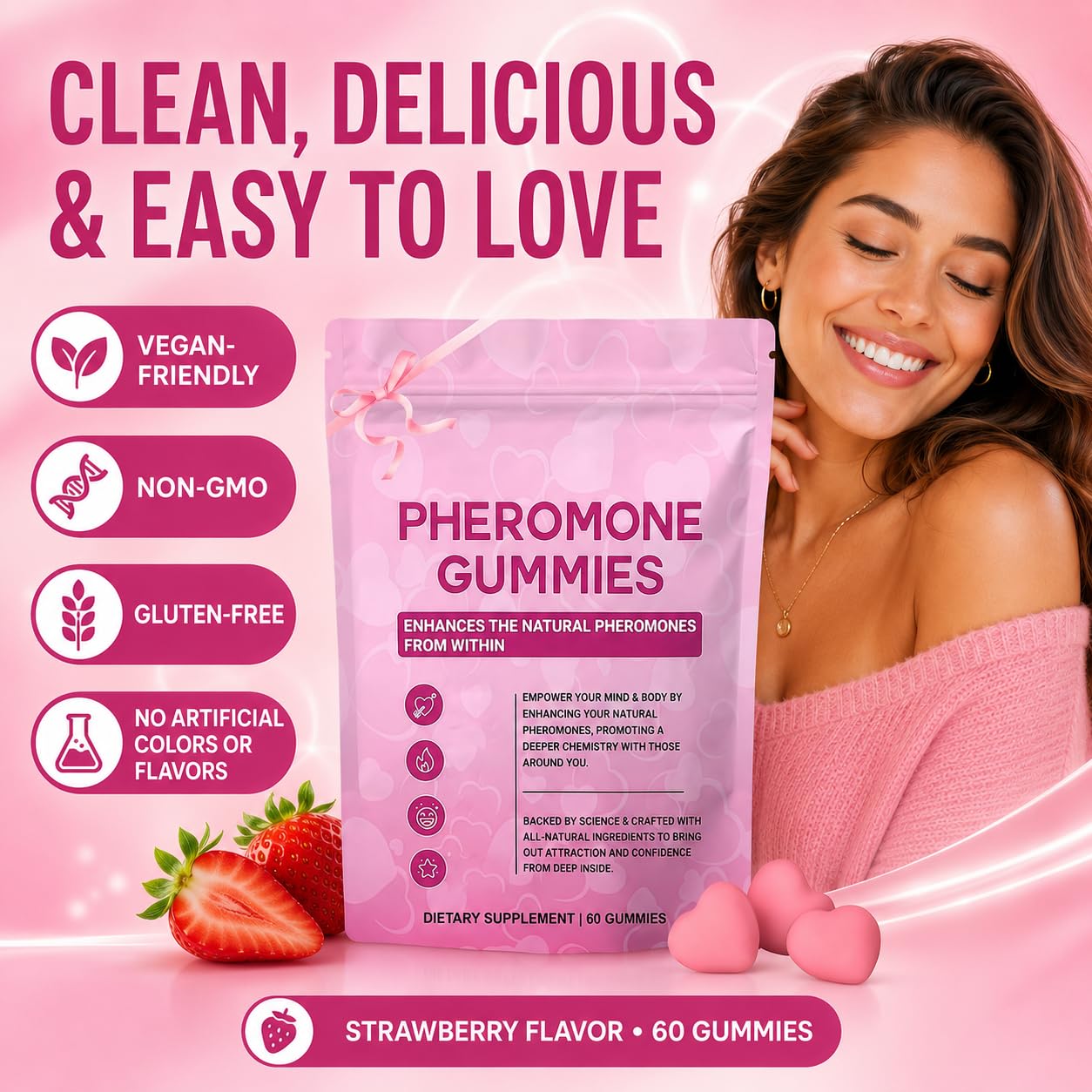 SUUDUUL Pheromone Gummies with a measuring spoon