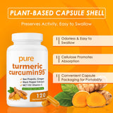 SUUDUUL Turmeric Curcumin 1000 mg capsules on a wooden surface
