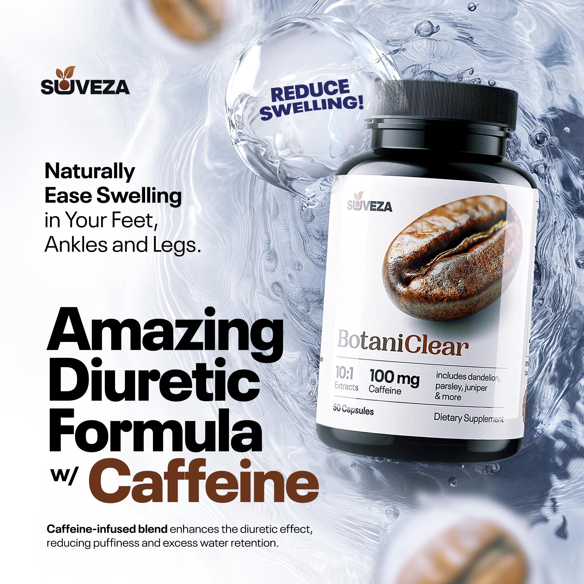 Suveza Vitamin B6 capsules side view with label