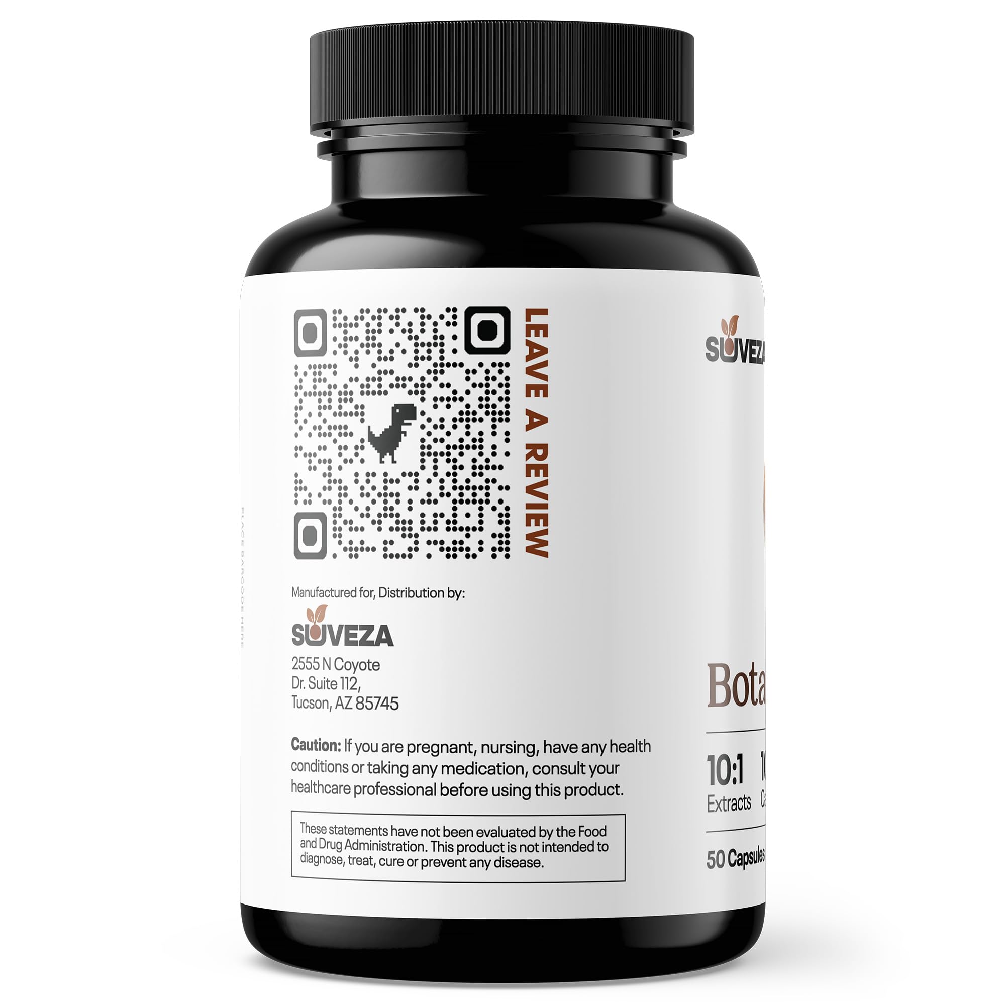 Suveza Vitamin B6 capsules with a measuring spoon