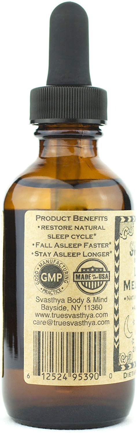 Svasthya Melatonin Liquid bottle with dosage dropper
