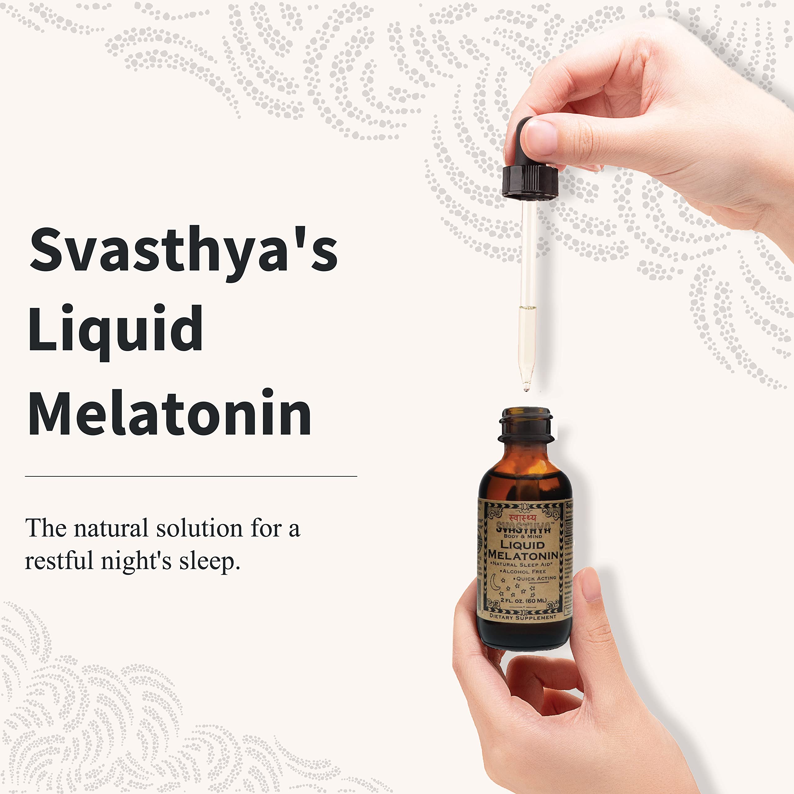Svasthya Natural Melatonin Liquid Supplement ingredients list