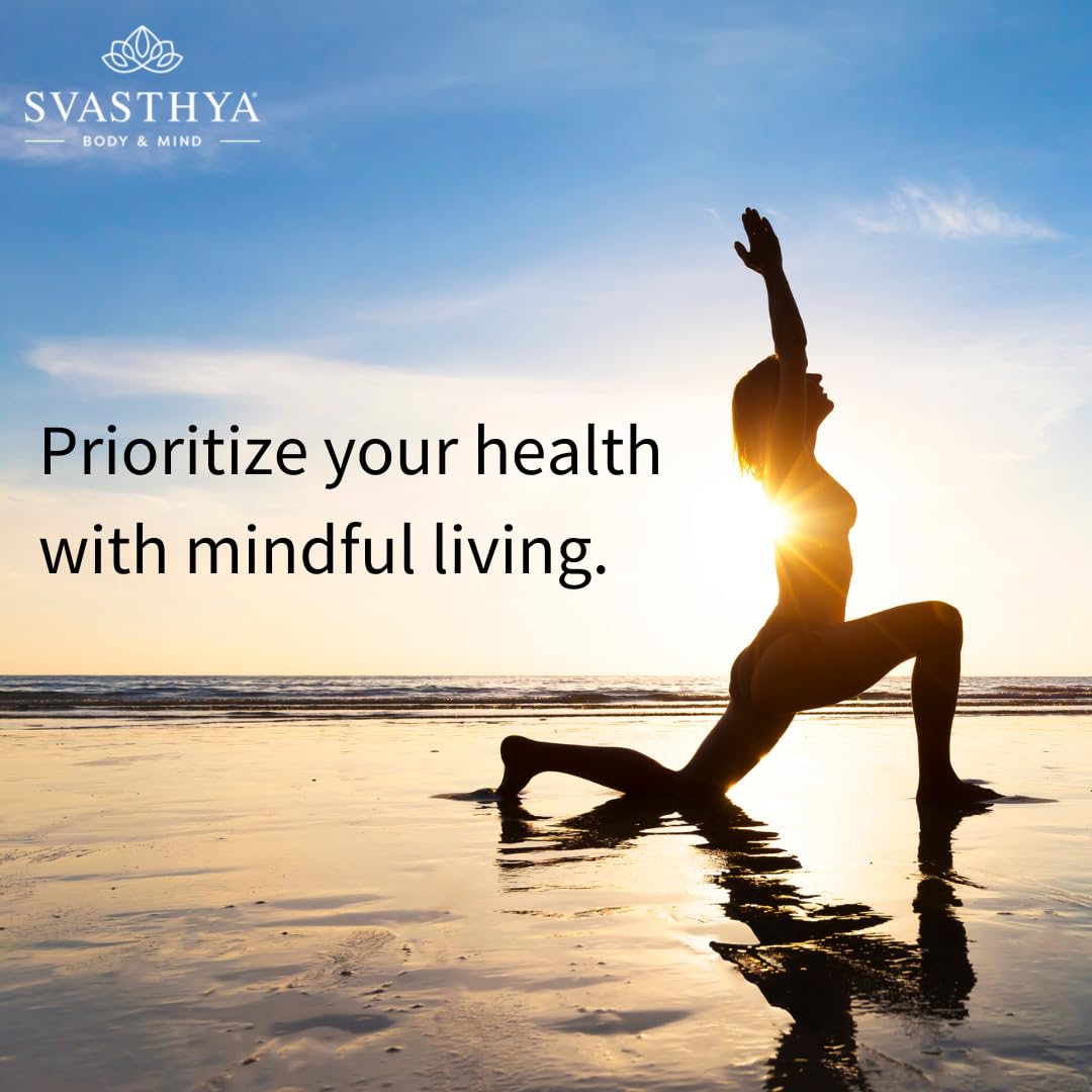 Svasthya Natural Melatonin Liquid Supplement with a glass of water