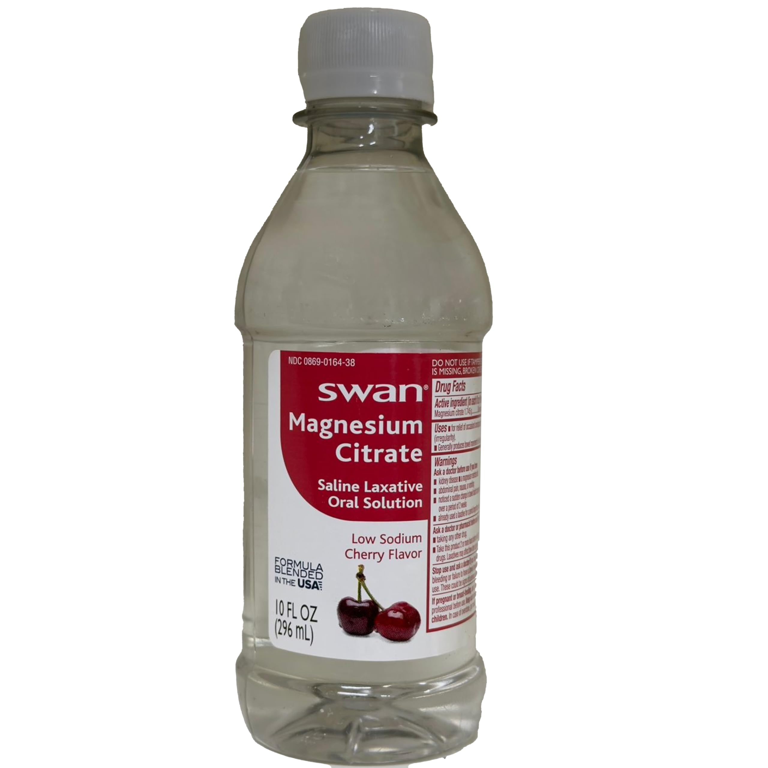 Swan Magnesium Citrate Oral Solution Cherry flavour front view of packaging