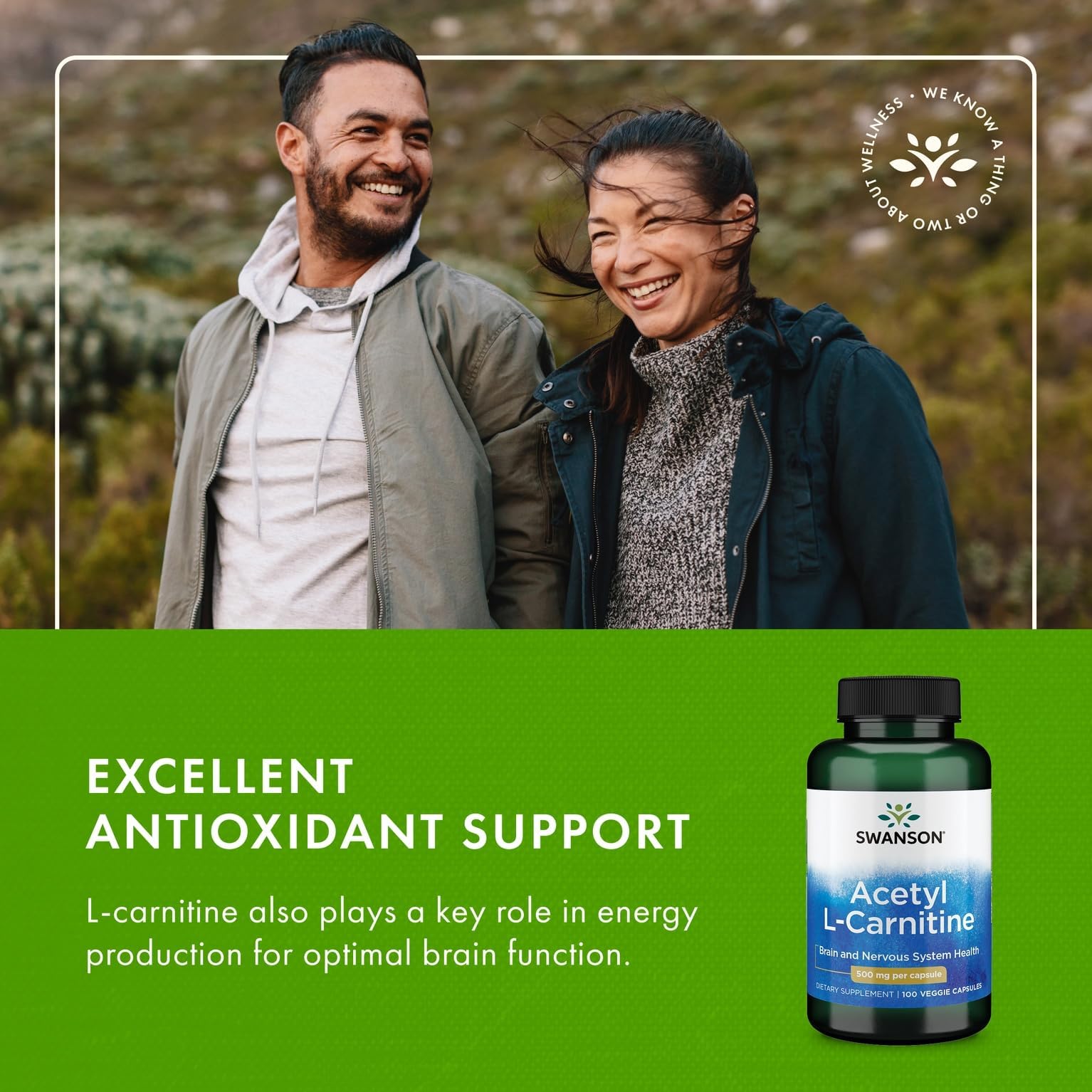 Swanson Acetyl-L-Carnitine supplement packaging
