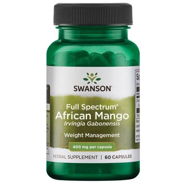 Swanson African Mango Supplement 400mg bottle with capsules