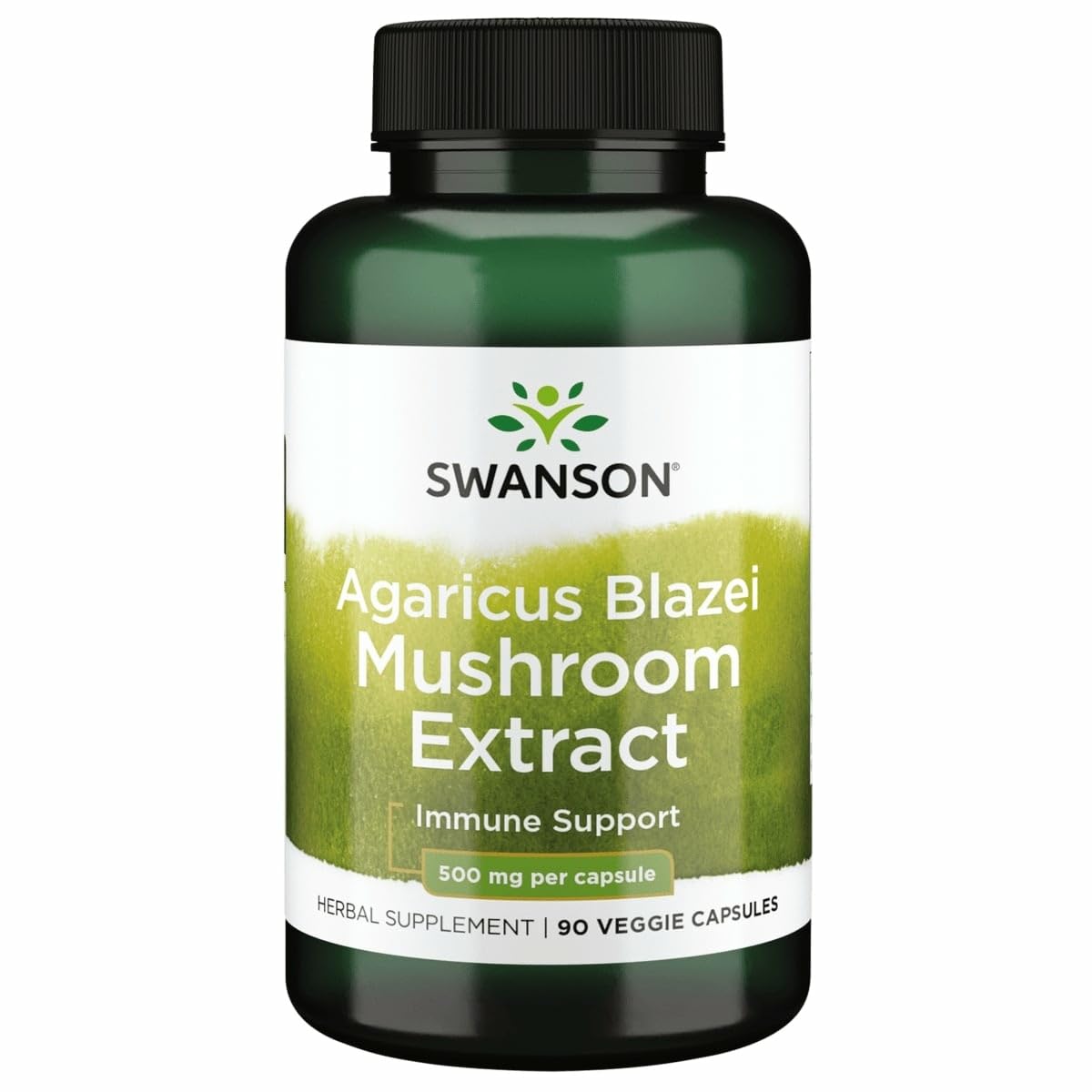 Swanson Agaricus Blazei Mushroom Extract 500mg capsules front view