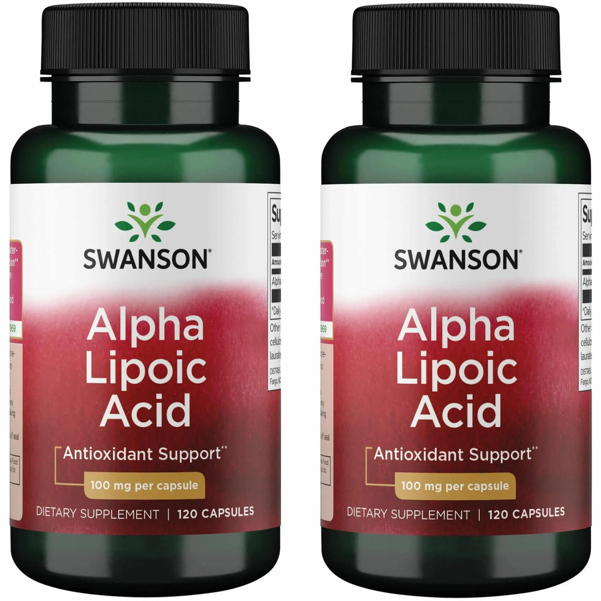 Swanson Alpha Lipoic Acid 100mg supplement bottle front view
