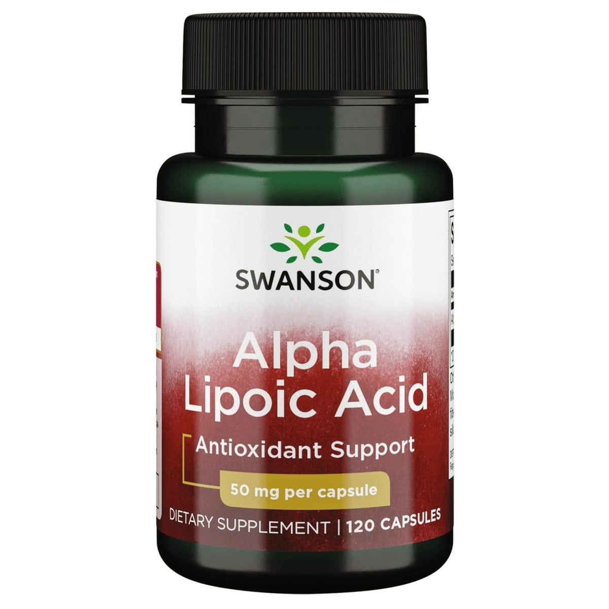 Swanson Alpha Lipoic Acid 50mg capsules front view