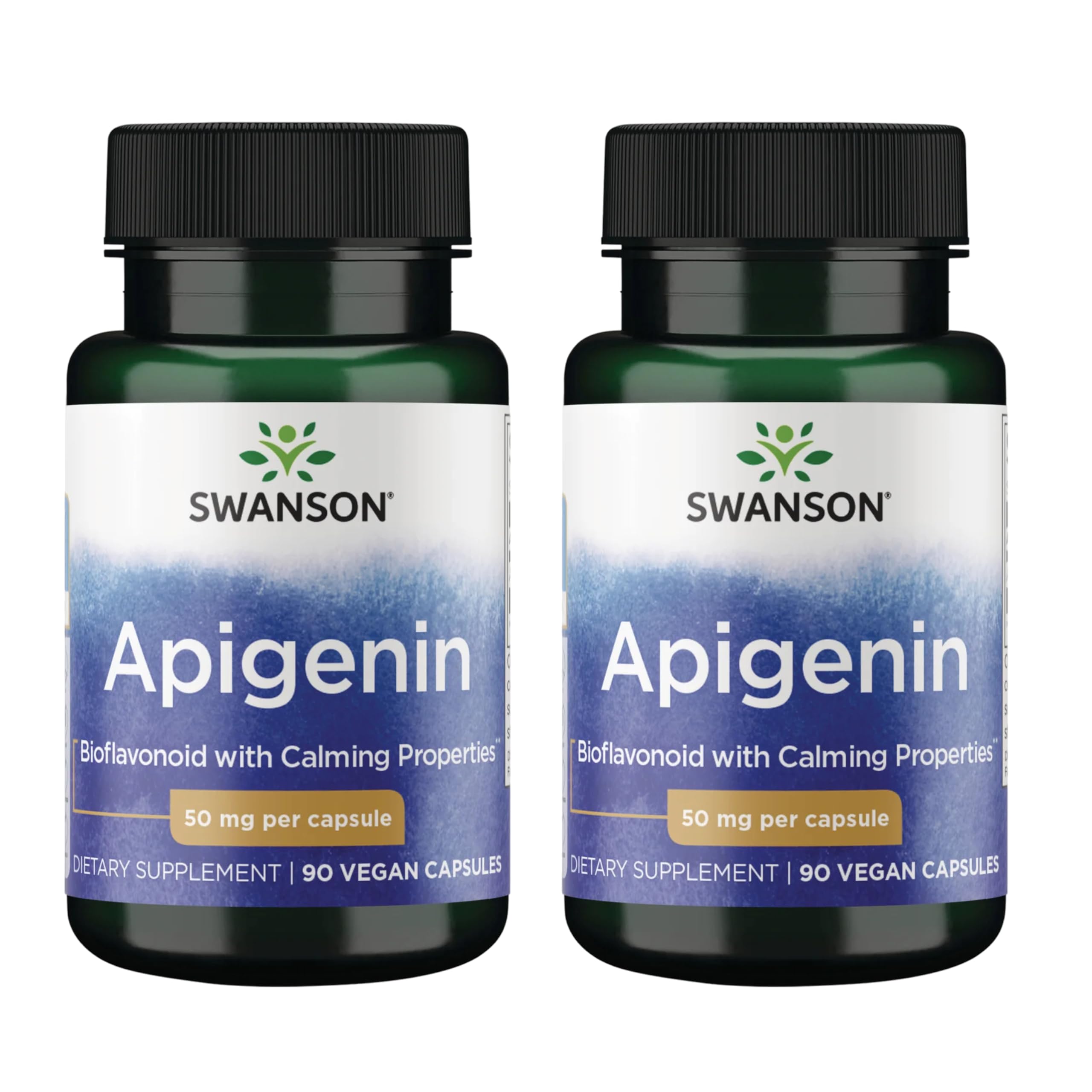 Swanson Apigenin 50mg supplement capsule bottle front view