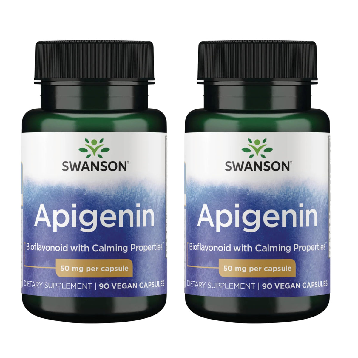 Swanson Apigenin 50mg supplement capsule bottle front view