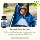 Swanson Apigenin Supplement capsules on a wooden table