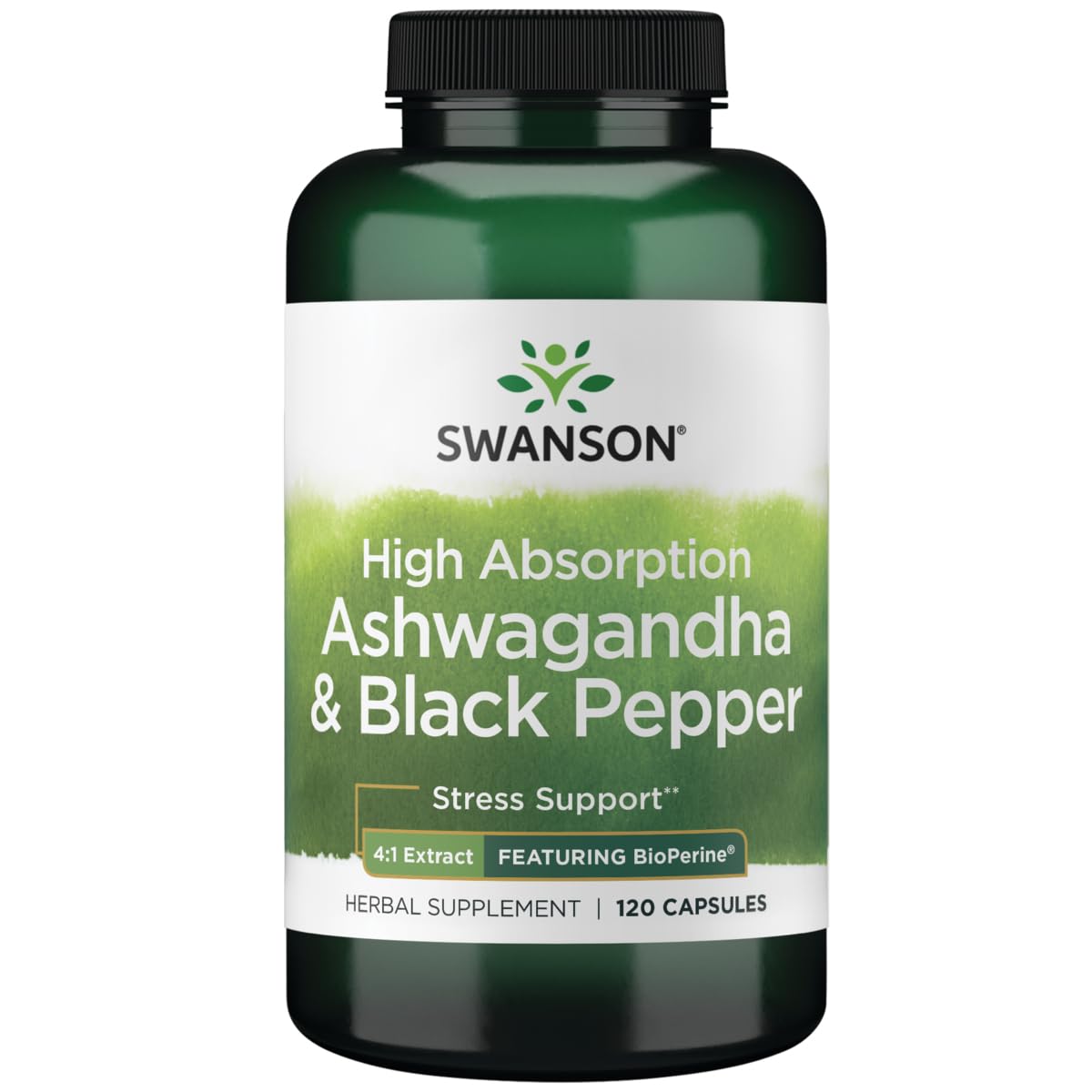 Swanson Ashwagandha 800mg capsules front view