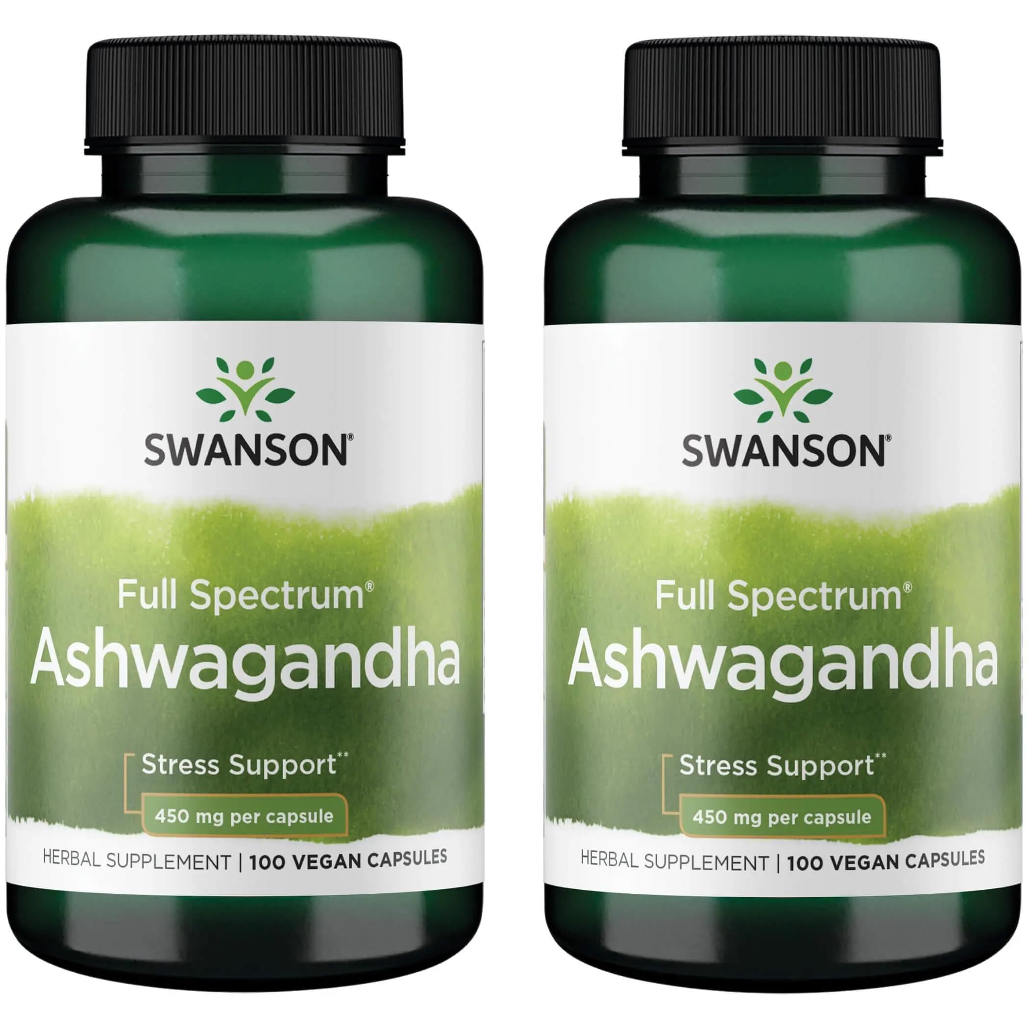 Swanson Ashwagandha Capsules 900mg front view