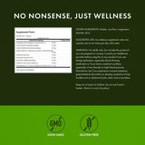 Swanson Ashwagandha & Rhodiola supplement side view