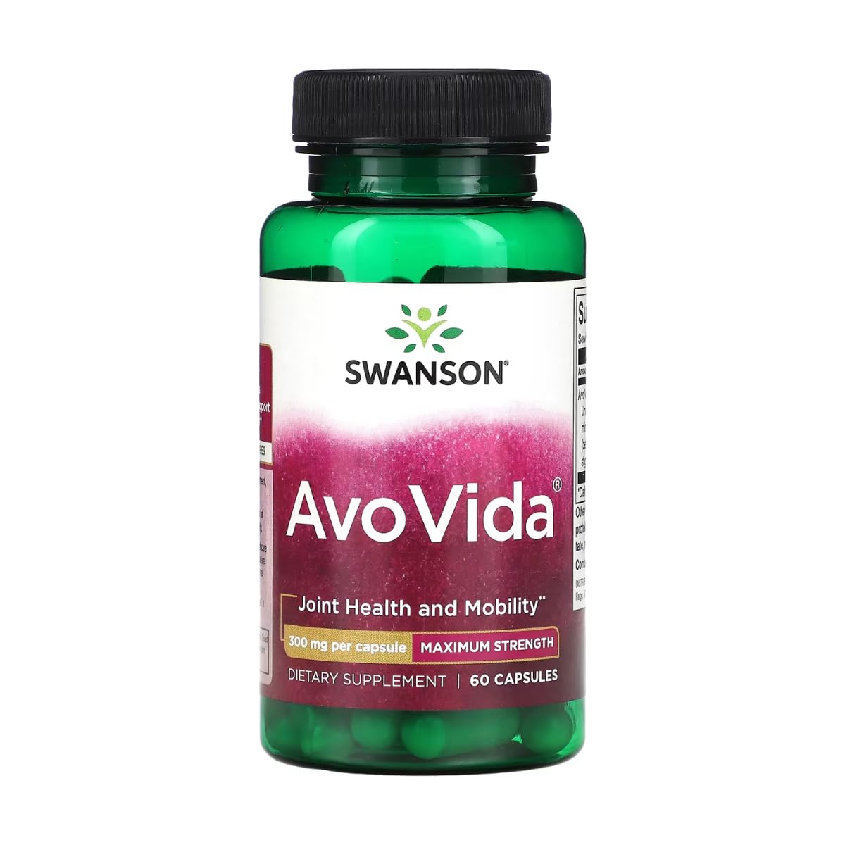Swanson AvoVida Phytosterol Supplement 300mg capsule front view