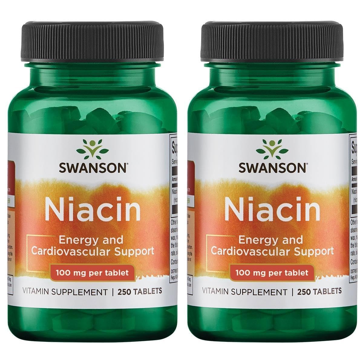 Swanson B3 (Niacin) 500mg capsules front view