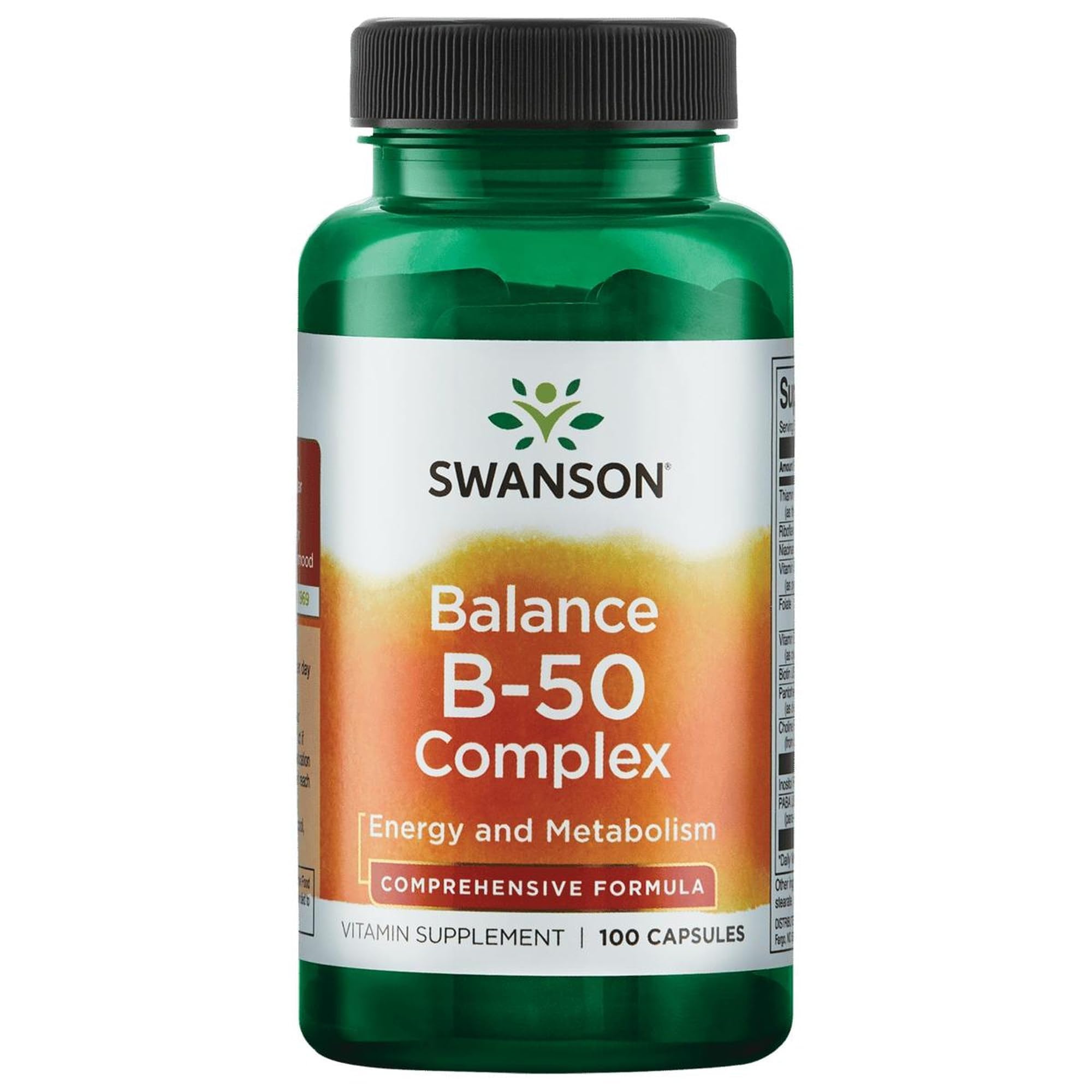 Swanson Balance B-50 Complex B-Complex Supplement front view