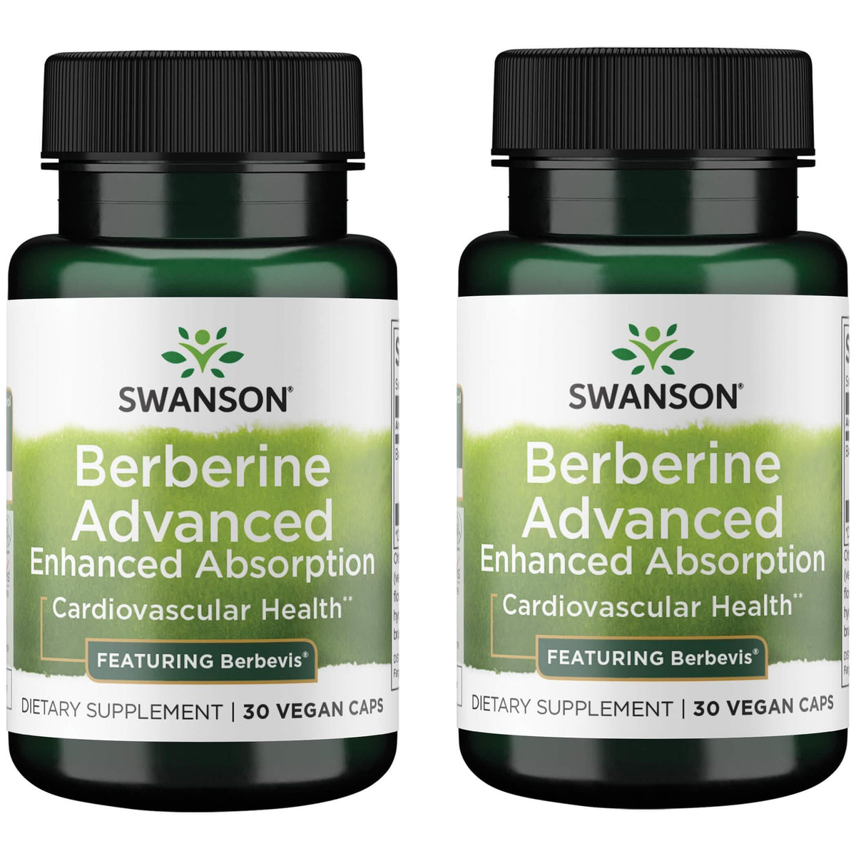 Swanson Berberine Advanced 550 mg veggie capsules front view