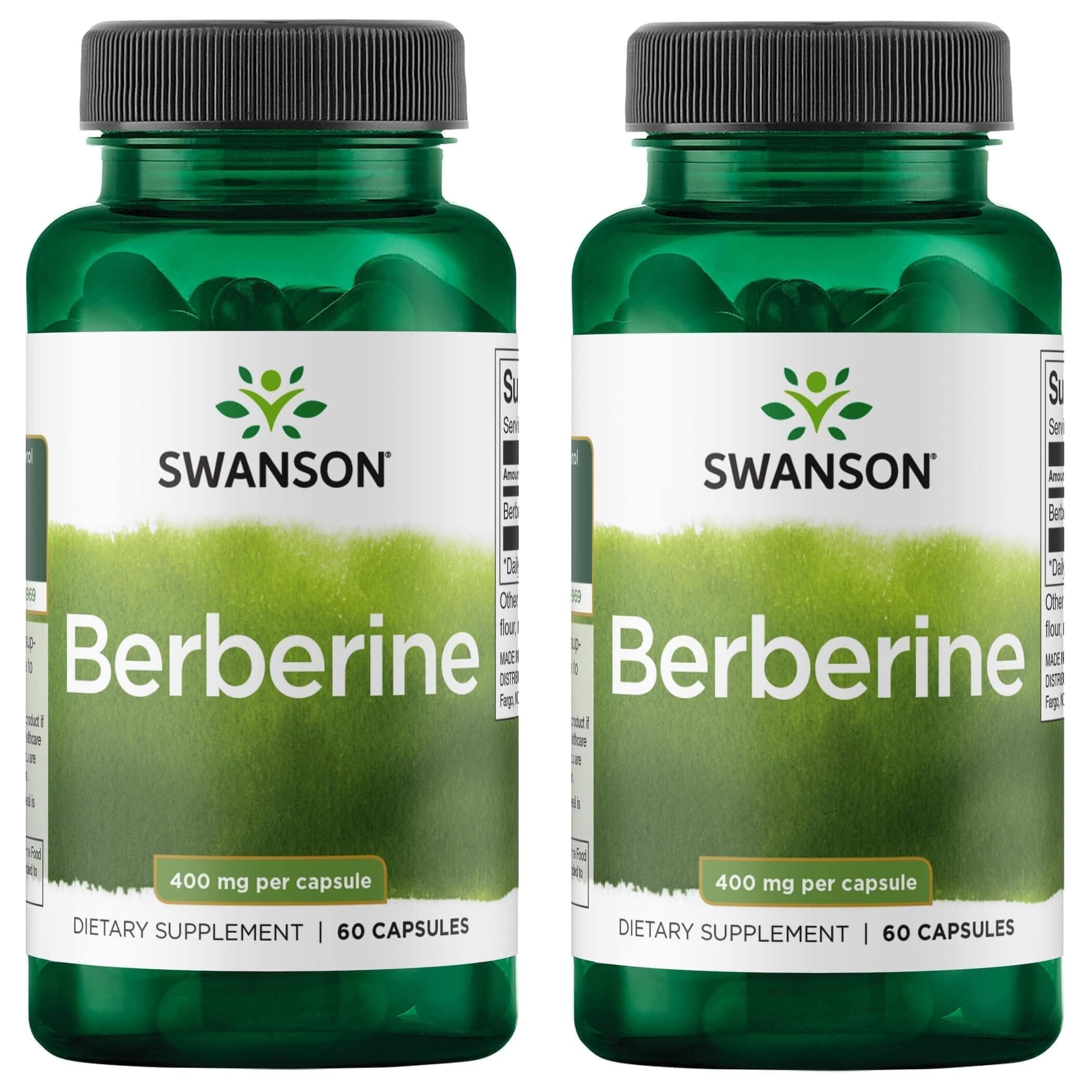 Swanson Berberine HCl 400 mg Capsules front view