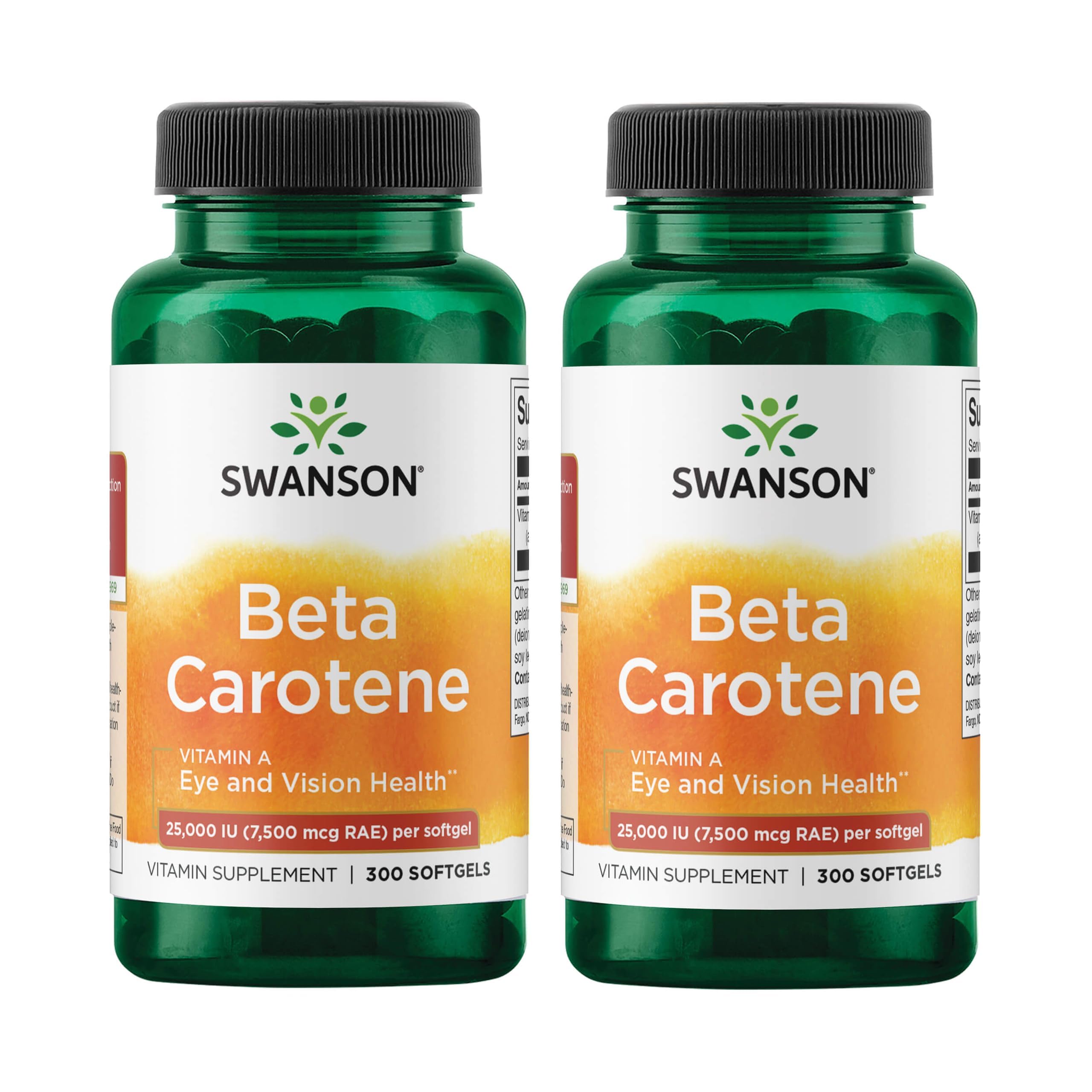 Swanson Beta-Carotene Softgels 25,000 IU front view