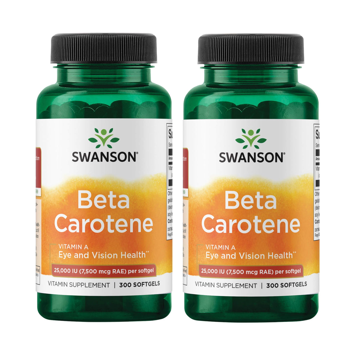 Swanson Beta-Carotene Softgels 25,000 IU front view