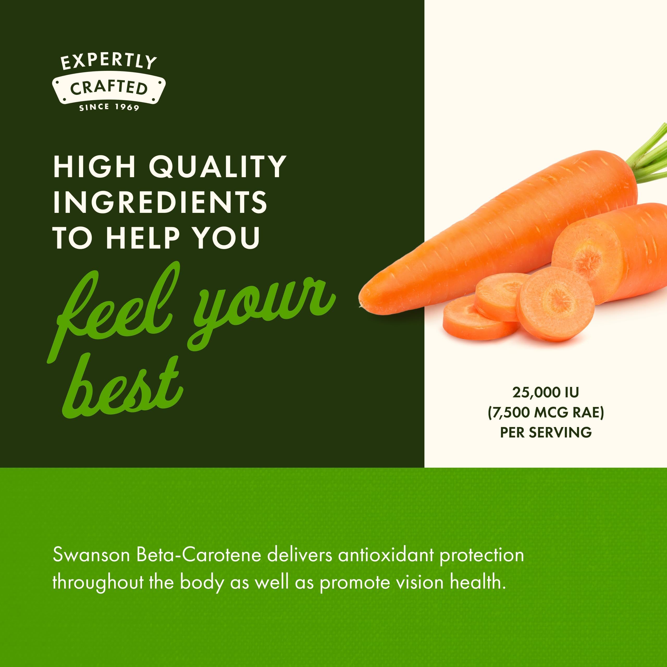 Swanson Beta-Carotene Softgels 25,000 IU ingredients list