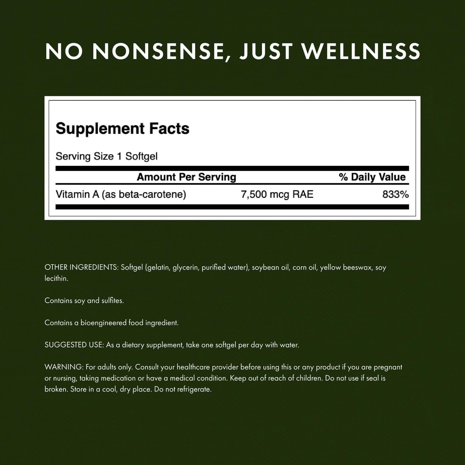 Swanson Beta-Carotene Softgels 25,000 IU packaging