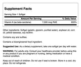 Swanson Beta-Carotene Softgels 25,000 IU side view