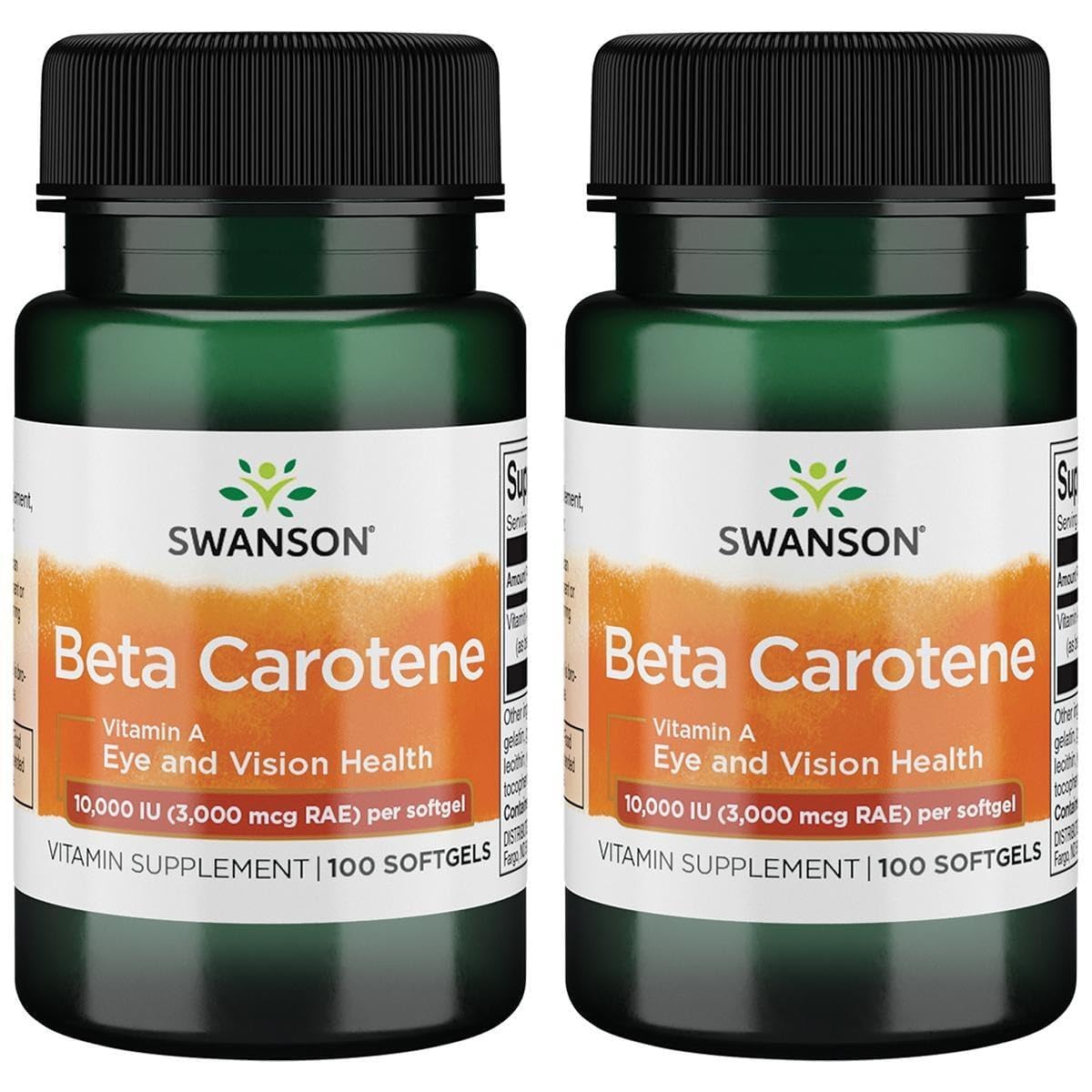 Swanson Beta Carotene Supplement 3000 mcg RAE front view