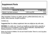 Swanson Beta Carotene Supplement 3000 mcg RAE side view