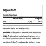 Swanson Biotin 5000 mcg capsules side view