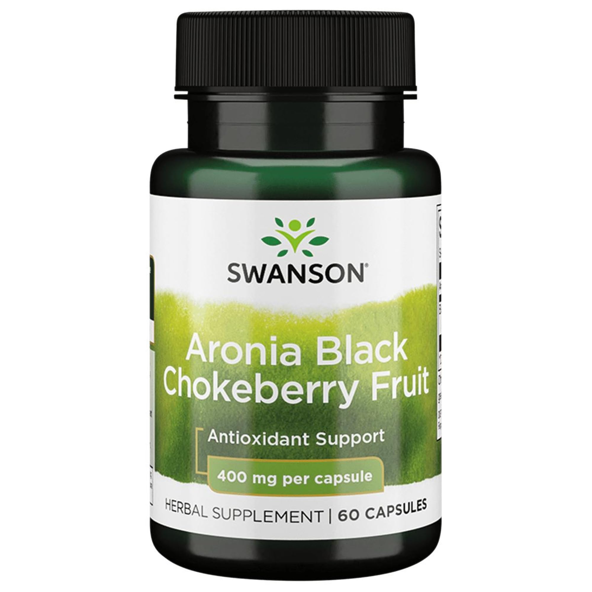 Swanson Black Chokeberry Fruit Capsules 400mg front view