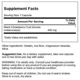 Swanson Black Chokeberry Fruit Capsules 400mg side view